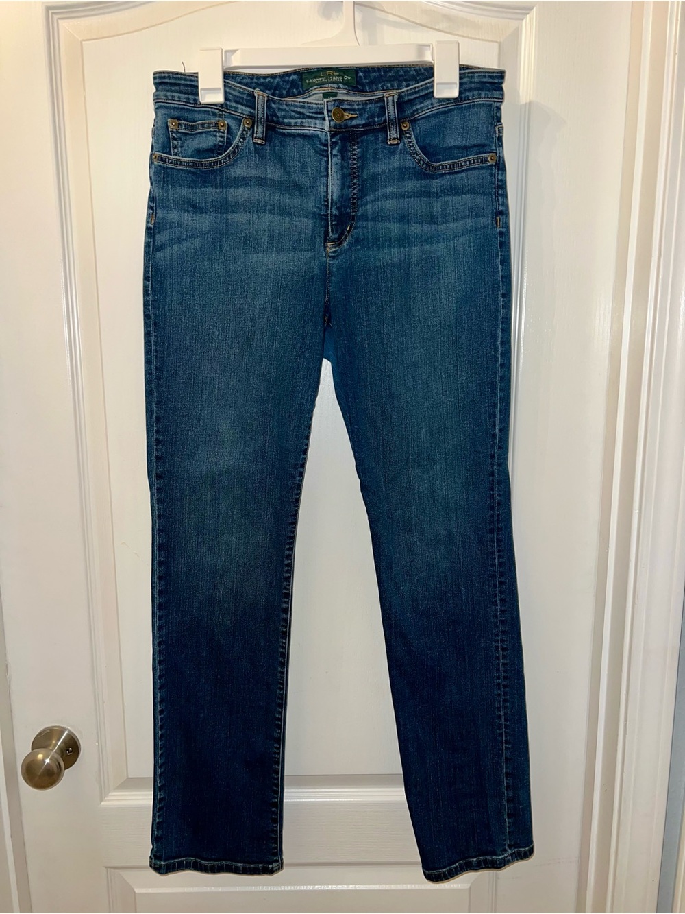 Ralph Lauren Classic Women's Mid-Rise Straight Leg Jeans - Dark Blue
